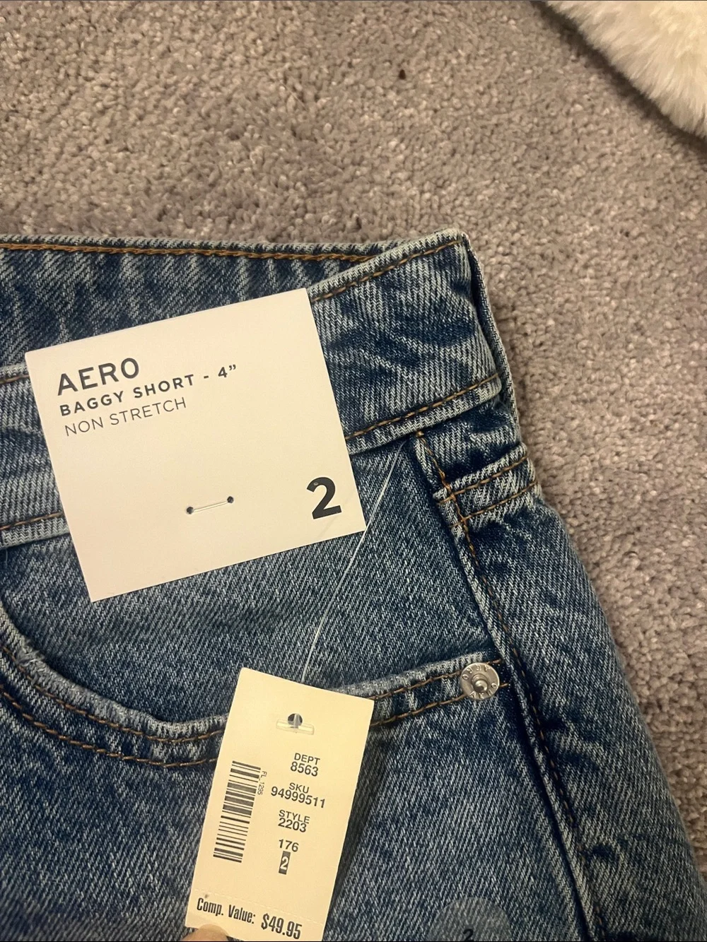 Aeropostale Jean shorts- Baggy short 4” non stretch